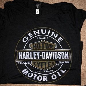Harley Davidson vintage oil tank t shirt